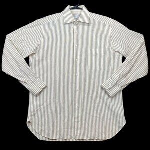 Ermenegildo Zegna Mens Striped Long Sleeve Button-Up Dress Shirt Size 16 41